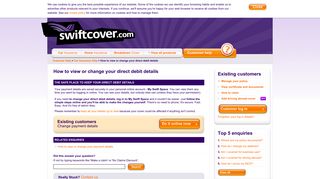 View or Change Direct Debit Insurance Payment Details - Swiftcover ...