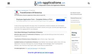 TA TravelCenter Application, Jobs & Careers Online