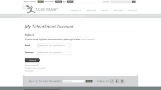 My TalentSmart Account Sign In - TalentSmart