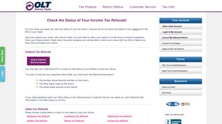 Check the Status of Your Income Tax Refunds! - OLT.com
