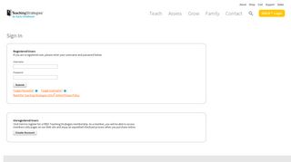 Teaching Strategies GOLD Login