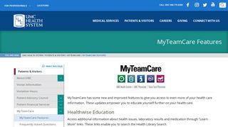 MyTeamCare Features - UMC Health System