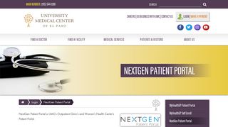 UMC - El Paso | University Medical Center of El Paso | NextGen ...