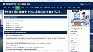 Mobile Ticketing | MLB Ballpark app | Detroit Tigers - MLB.com