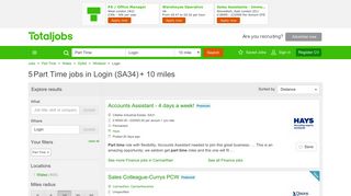 Part Time Jobs in Login - Totaljobs