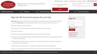 sign in to My Account - Overseas Adventure Travel