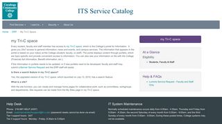 My Tri-C Space - ITS Service Catalog