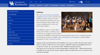 linkblue subpage | The University of Kentucky