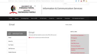 Email Web Access - ICS - UKZN