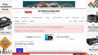 myUNISA login problems | MyBroadband