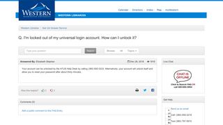 I'm locked out of my universal login account. How can I unlock it? - Ask ...