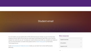 Student email - UQ Library - University of Queensland