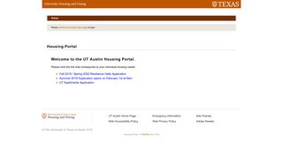 the UT Austin Housing Portal. - The University of Texas at Austin