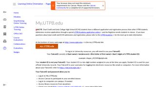 My.UTPB.edu: Learning Online Orientation