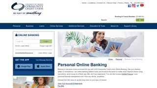 Personal Online Banking | UVA Community Credit Union