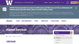 UW NetID | Alumni - University of Washington