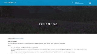 Employee FAQ | - InsideEpic