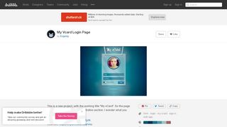 My Vcard Login Page by Evgeniy | Dribbble | Dribbble
