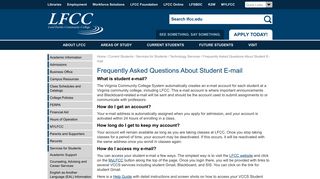 Frequently Asked Questions About Student E-mail | Lord Fairfax ...