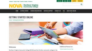 Getting Started Online: Online Learning at NVCC's NOVA Online