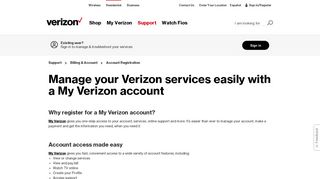 My Verizon Account Registration