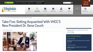 VCCS Take Five: Getting Acquainted With VHCC'S New President Dr ...