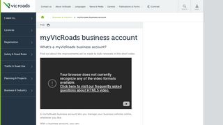 myVicRoads business account : VicRoads