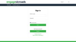 Sign in | engageVicRoads