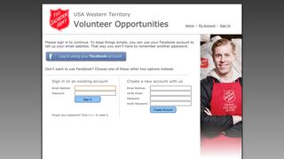 Sign In - Salvation Army Volunteer Opportunities