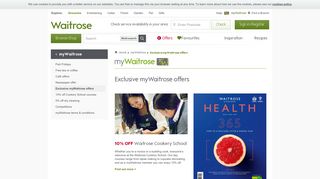 Exclusive myWaitrose offers