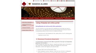 Using Waseda-net | Waseda Alumni