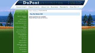 DuPont, WA - Official Website - Pay My Water Bill