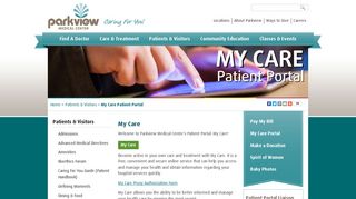 My Care Patient Portal - Parkview Medical Center - Pueblo, Colorado