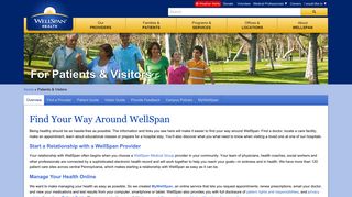 Patients & Visitors - WellSpan Health