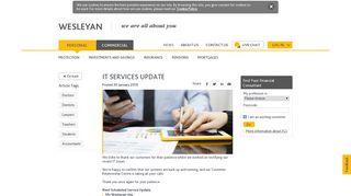 IT Services Update - Wesleyan