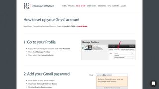 Adding Your Gmail Account Server Settings — WFG Campaign Manager