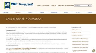 Your Medical Information - Winona Health