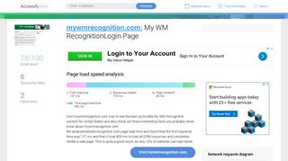 Access mywmrecognition.com. My WM RecognitionLogin Page