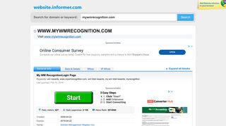 mywmrecognition.com at WI. My WM RecognitionLogin Page