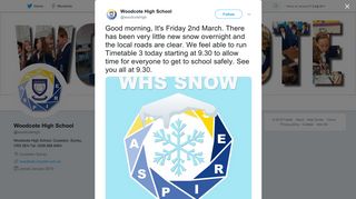 Woodcote High School on Twitter: 