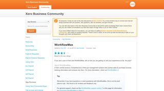 Xero Community - WorkflowMax