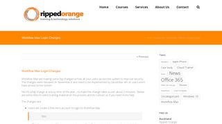 Workflow Max Login Changes - Ripped Orange