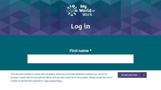 Log in | My World of Work