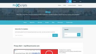 Piracy Alert – my24hourincome.com | ProXScripts