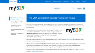 The Utah Educational Savings Plan is now my529 | advisor.my529