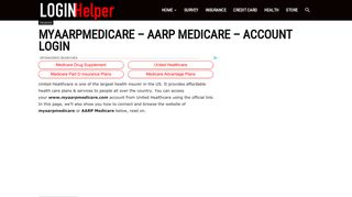 www.myaarpmedicare.com | How to login to account | myaarpmedicare