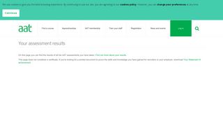 Your assessment results | AAT