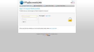Sign in to Support MyAccessWeb