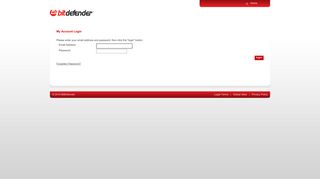 BitDefender SRL Online Store - Login