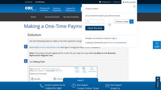 Making a One-Time Payment in MyAccount - Cox